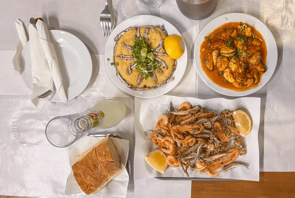 Seafood in Athens